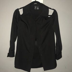Windsor Black open shoulder blouse